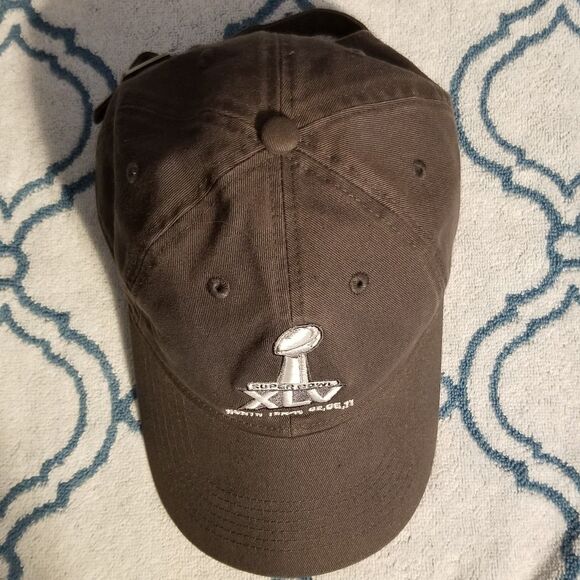 NFL Team Apparel Reebok Super Bowl 45 strapback Hat 2/6/2011 gray cotton - Picture 4 of 12